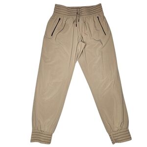Athleta Camden Jogger Travel Pant Tan Size 4 Athleisure